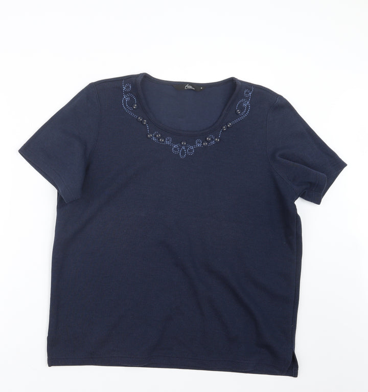 BM Womens Blue  Knit Pullover Jumper Size M