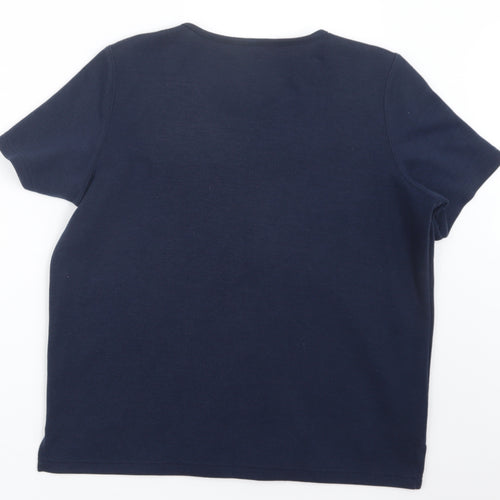BM Womens Blue  Knit Pullover Jumper Size M