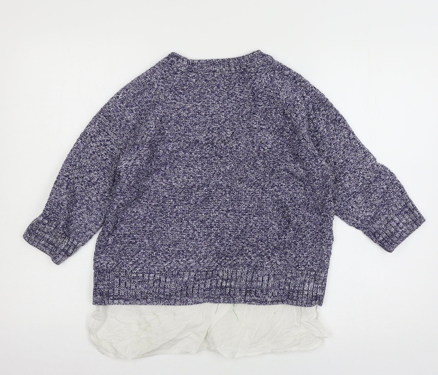 TU Womens Blue  Knit Pullover Jumper Size 14