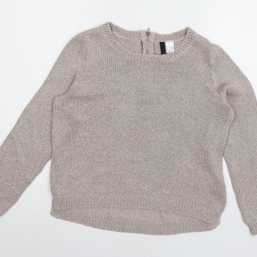 Divided by H&M Womens Pink  Knit Pullover Jumper Size 14