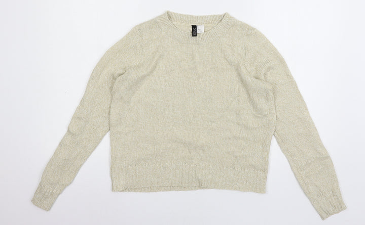 Divided Womens Beige Knit Pullover Jumper Size XS