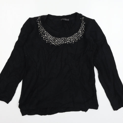 Atmosphere Womens Black  Knit Pullover Jumper Size 6