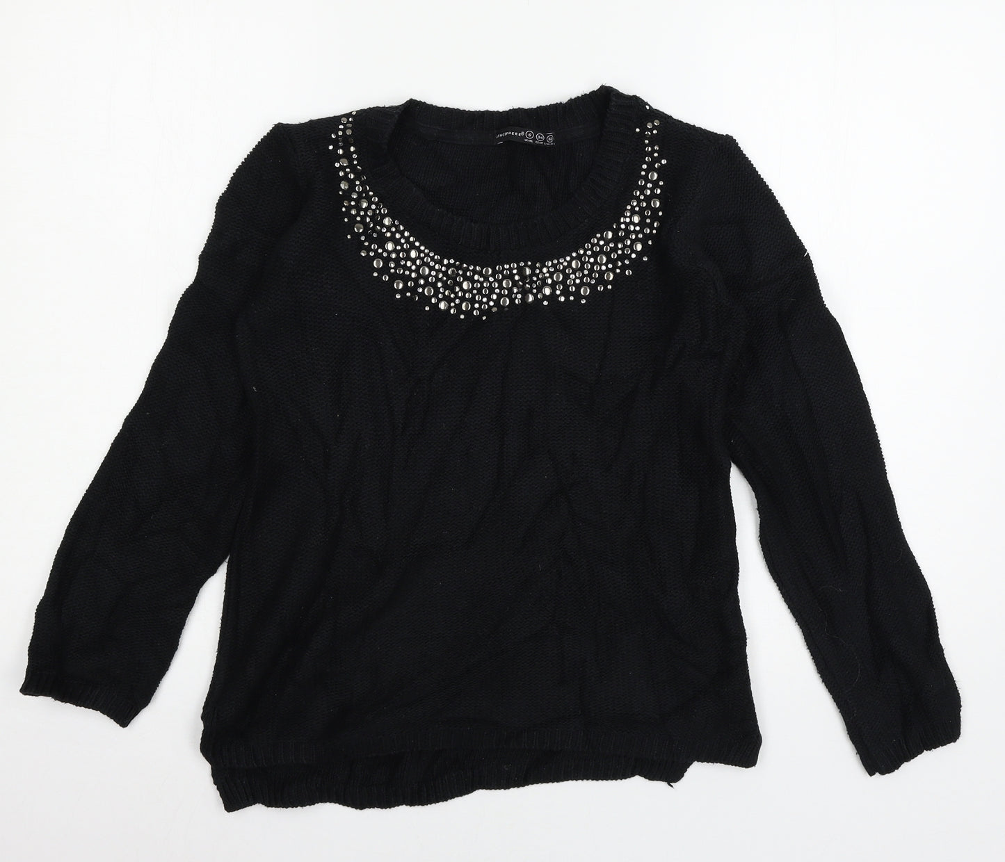 Atmosphere Womens Black  Knit Pullover Jumper Size 6