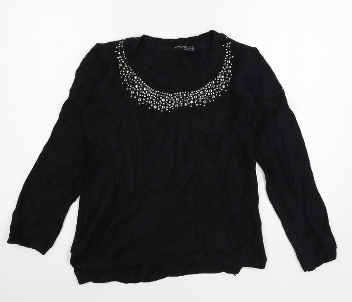 Atmosphere Womens Black  Knit Pullover Jumper Size 6