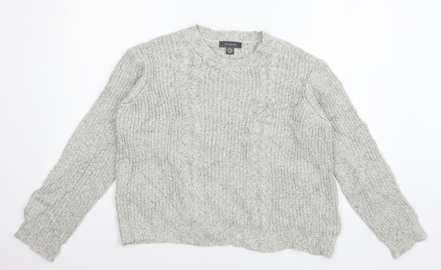 Primark Womens Grey  Knit Pullover Jumper Size 10