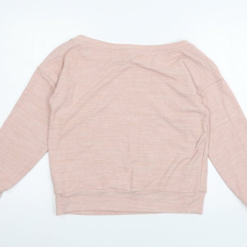 NEXT Womens Pink Geometric Jersey Pullover Sweatshirt Size 12