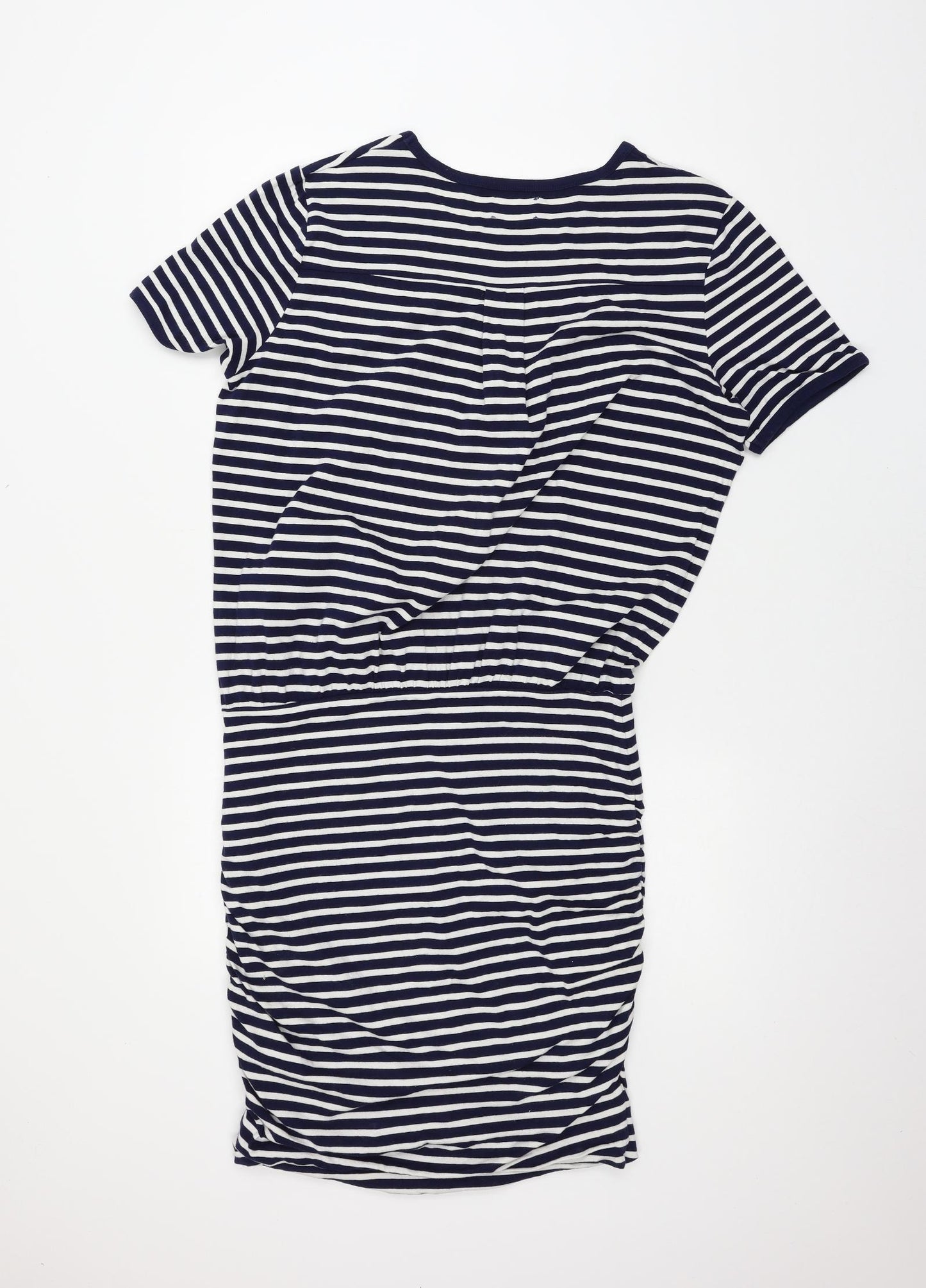 Hush Womens Blue Striped Jersey T-Shirt Dress  Size L