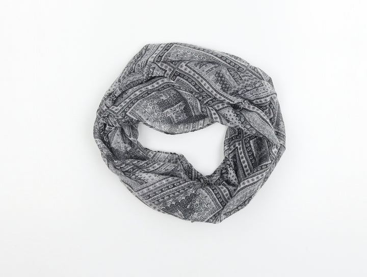 Preworn Womens Grey Geometric Jersey Scarf