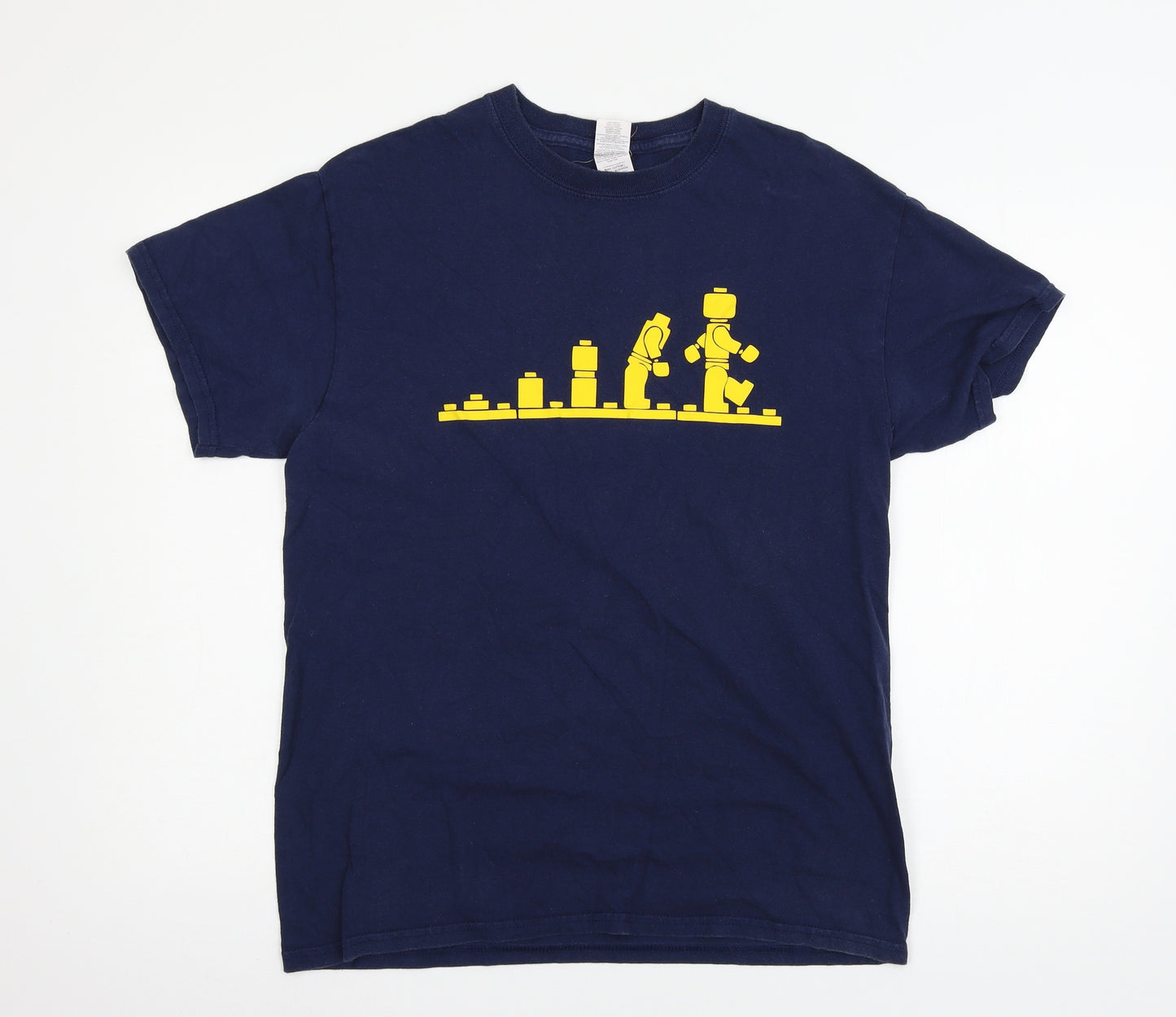 Gildan Mens Blue  Jersey  T-Shirt Size M  - Lego