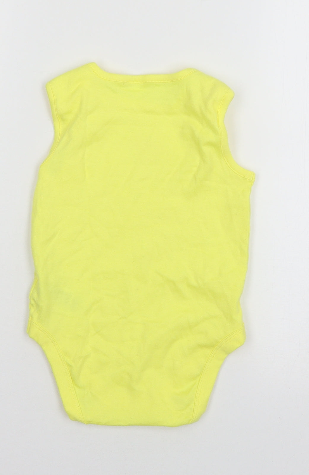 Mothercare Girls Yellow  Jersey Babygrow One-Piece Size 24 Months