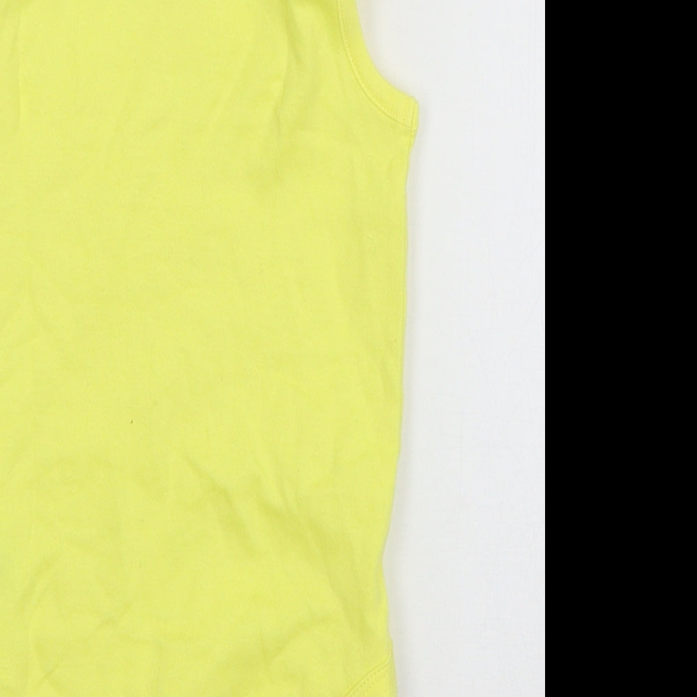Mothercare Girls Yellow  Jersey Babygrow One-Piece Size 24 Months