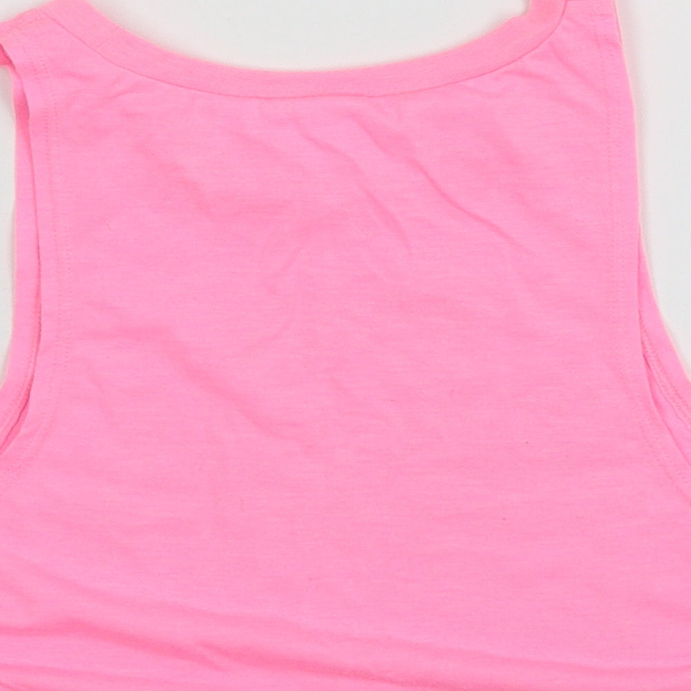 Lonsdale Girls Pink  Jersey Basic Tank Size 7-8 Years