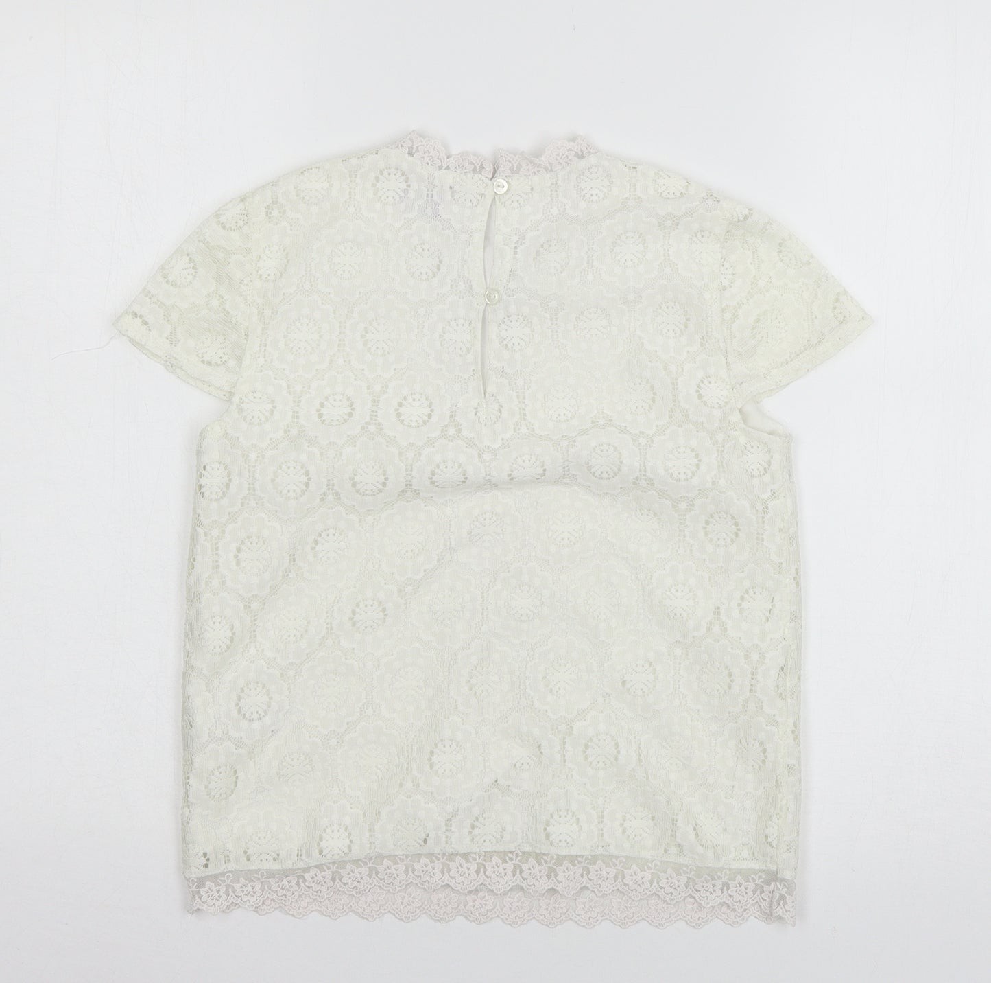 F&F Girls White  Lace Basic Blouse Size 11-12 Years