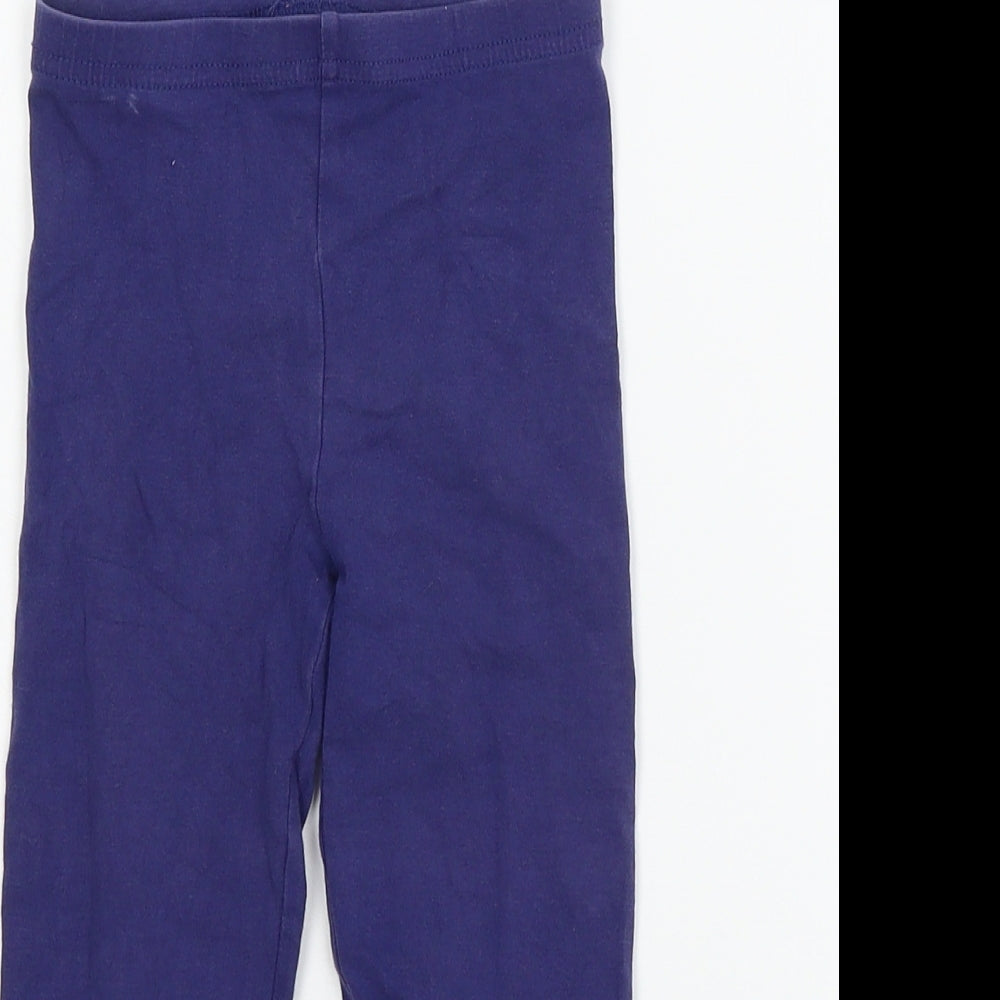 Matalan Girls Blue  Jersey Jogger Trousers Size 3-4 Years