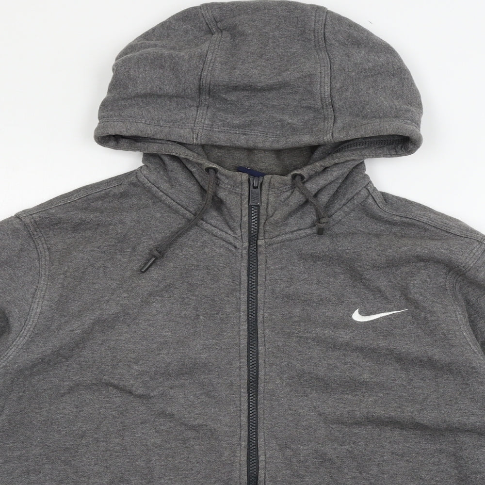Nike Mens Grey  Jersey Full Zip Hoodie Size L