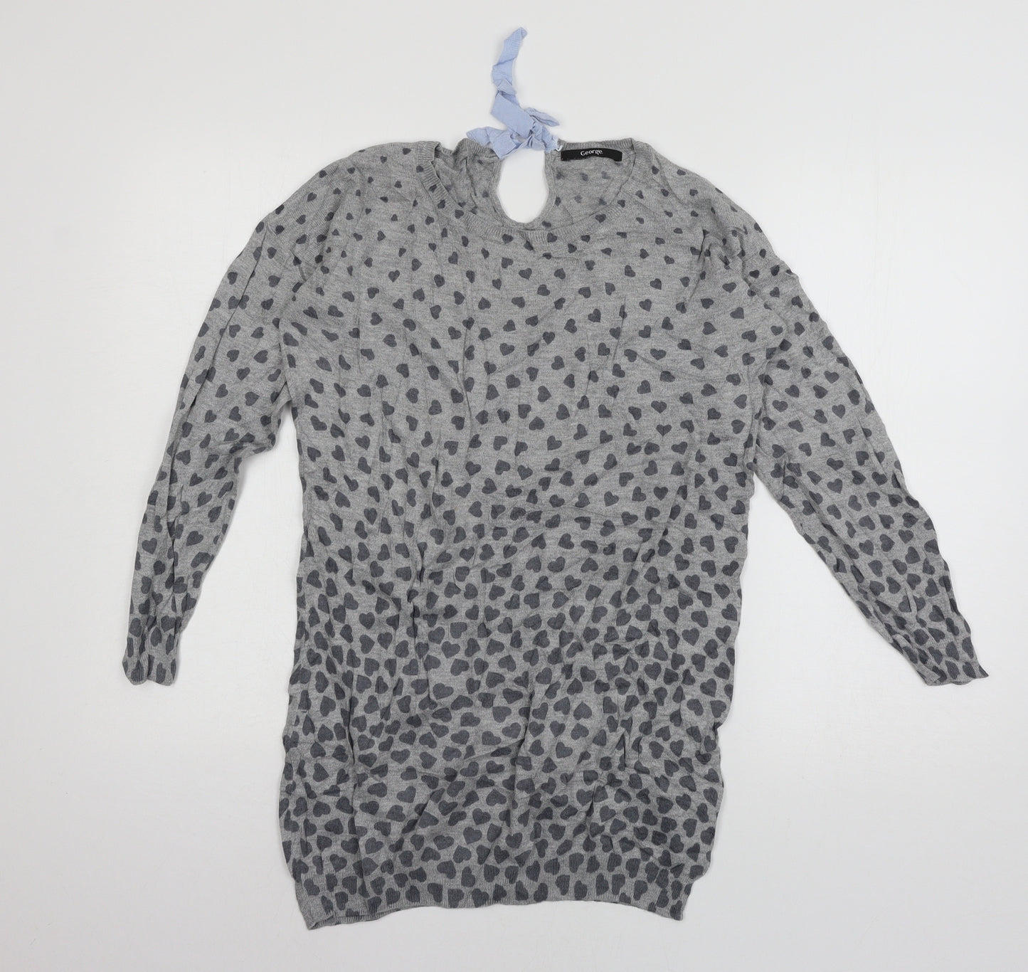 George Womens Pink Geometric Knit Pullover Jumper Size 10