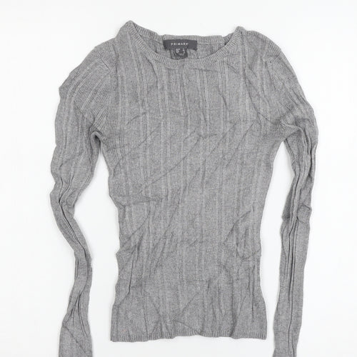Primark Womens Grey  Knit Pullover Jumper Size 10