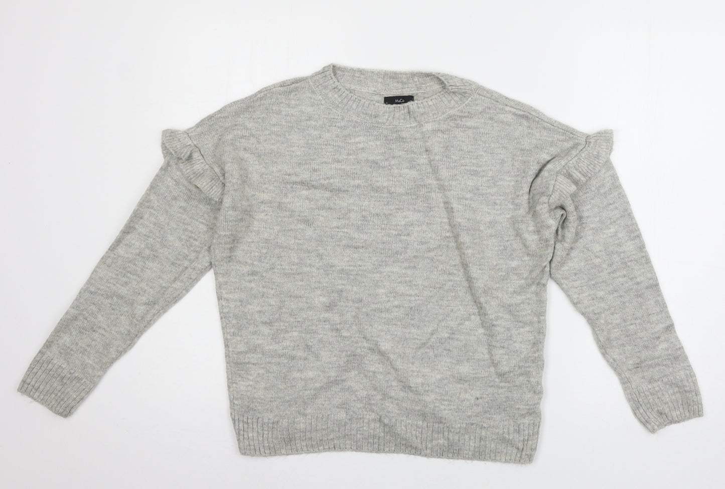 M&Co Womens Grey  Knit Pullover Jumper Size 10