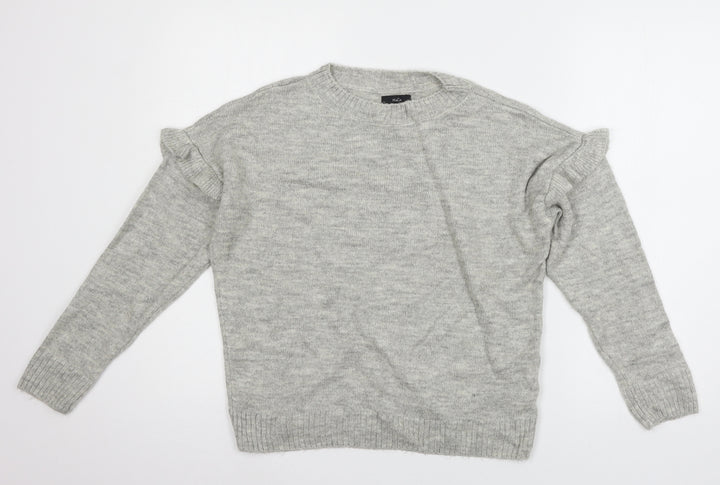 M&Co Womens Grey  Knit Pullover Jumper Size 10
