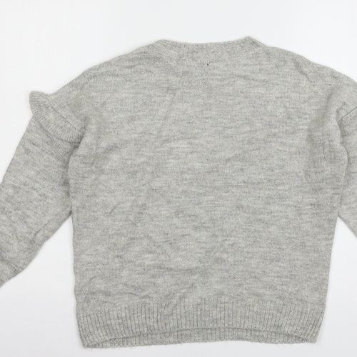 M&Co Womens Grey  Knit Pullover Jumper Size 10