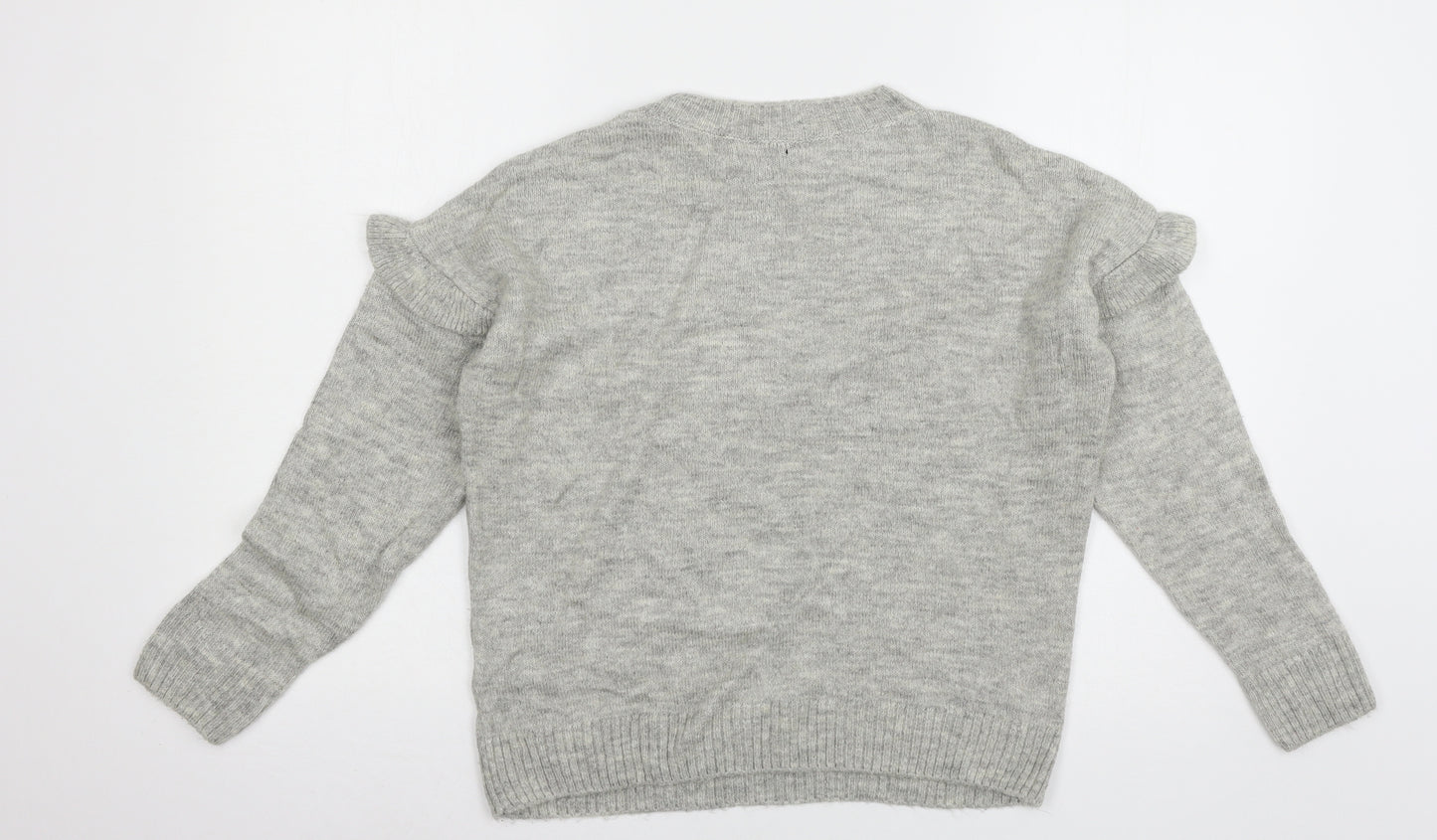 M&Co Womens Grey  Knit Pullover Jumper Size 10
