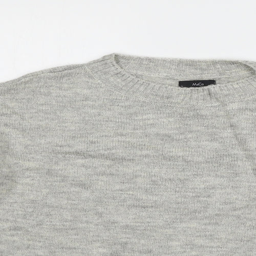 M&Co Womens Grey  Knit Pullover Jumper Size 10