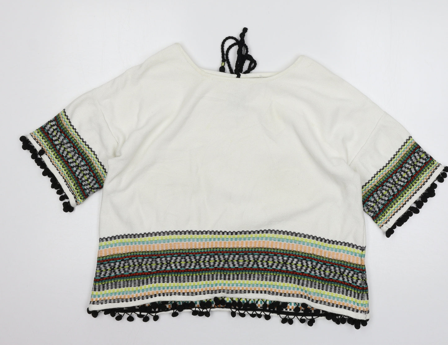 Per Una Womens White Striped Jersey Basic T-Shirt Size 18