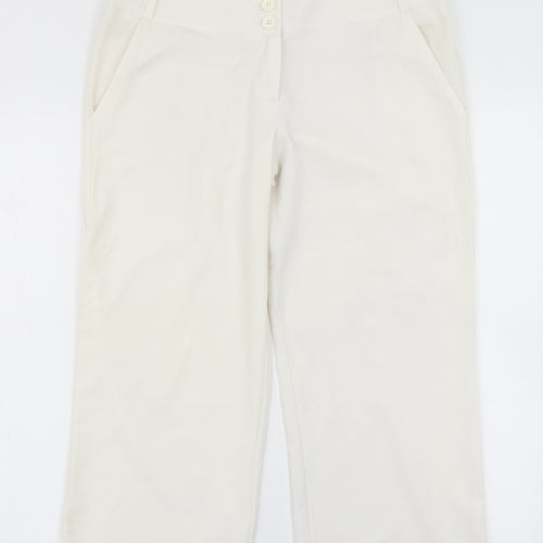 New look  Womens White   Dress Pants Trousers Size 10 L20 in