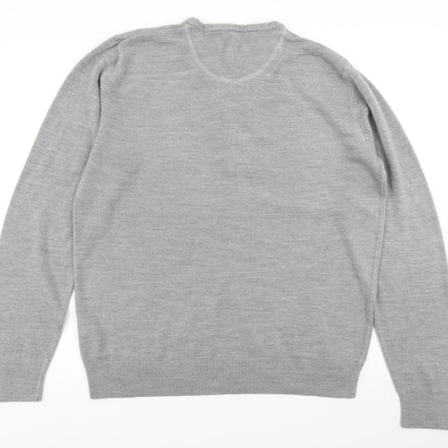 Burton Mens Grey  Knit Pullover Jumper Size L