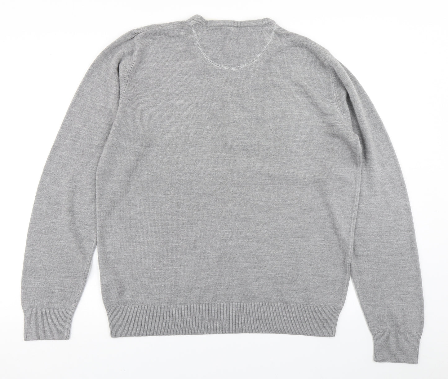Burton Mens Grey  Knit Pullover Jumper Size L