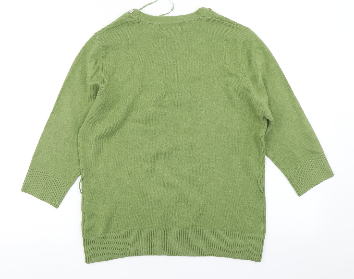The Stock Shop Womens Green  Knit Pullover Jumper Size L