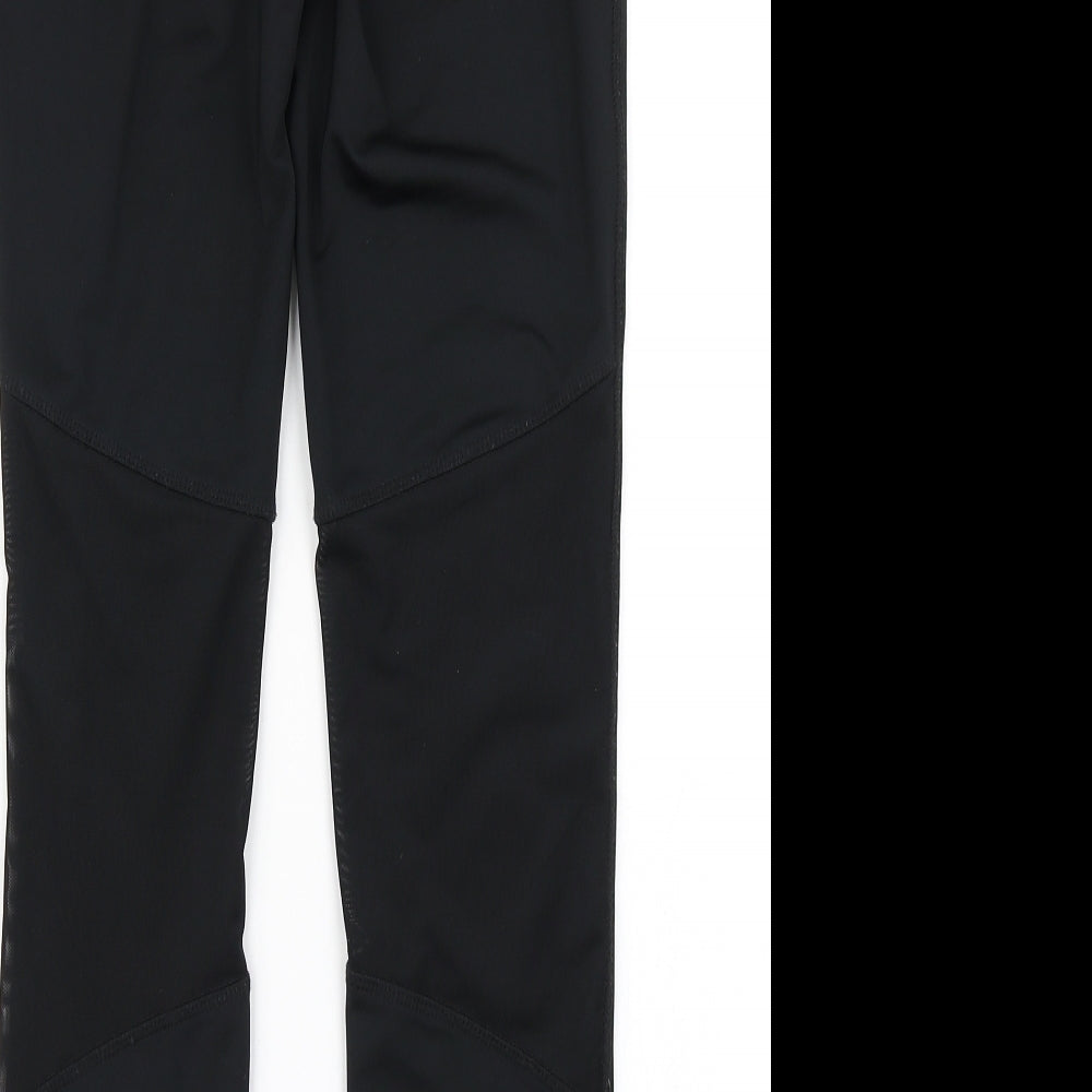 Wonder Woman Womens Black   Compression Leggings Size 10 L26 in
