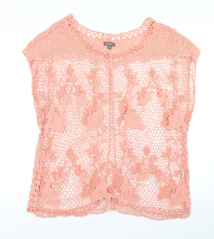 Katies Womens Pink Tunic T-Shirt Size L - Netted