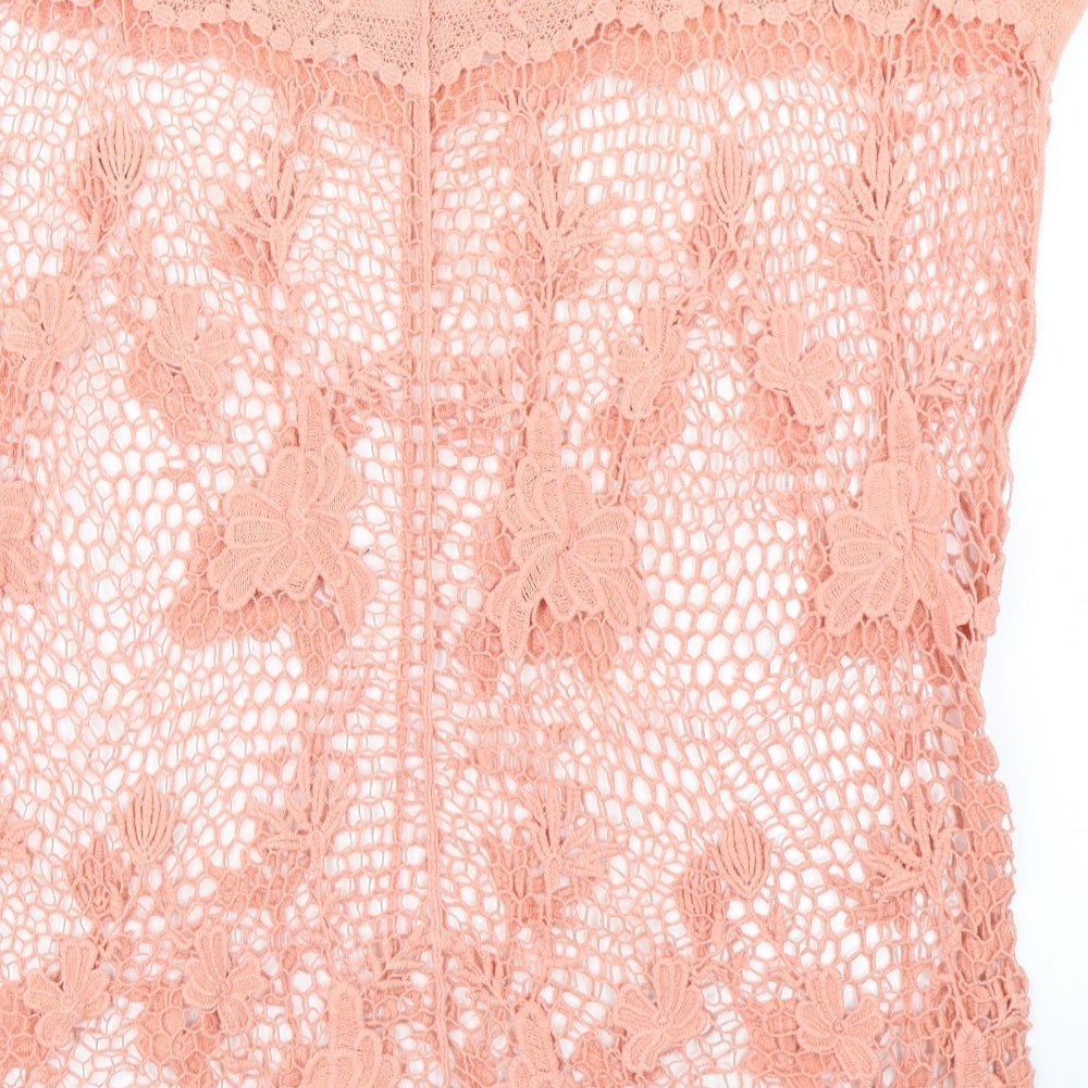 Katies Womens Pink   Tunic T-Shirt Size L  - Netted