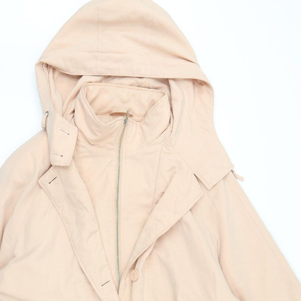 Marks & Spencer Womens Pink   Rain Coat Coat Size 16