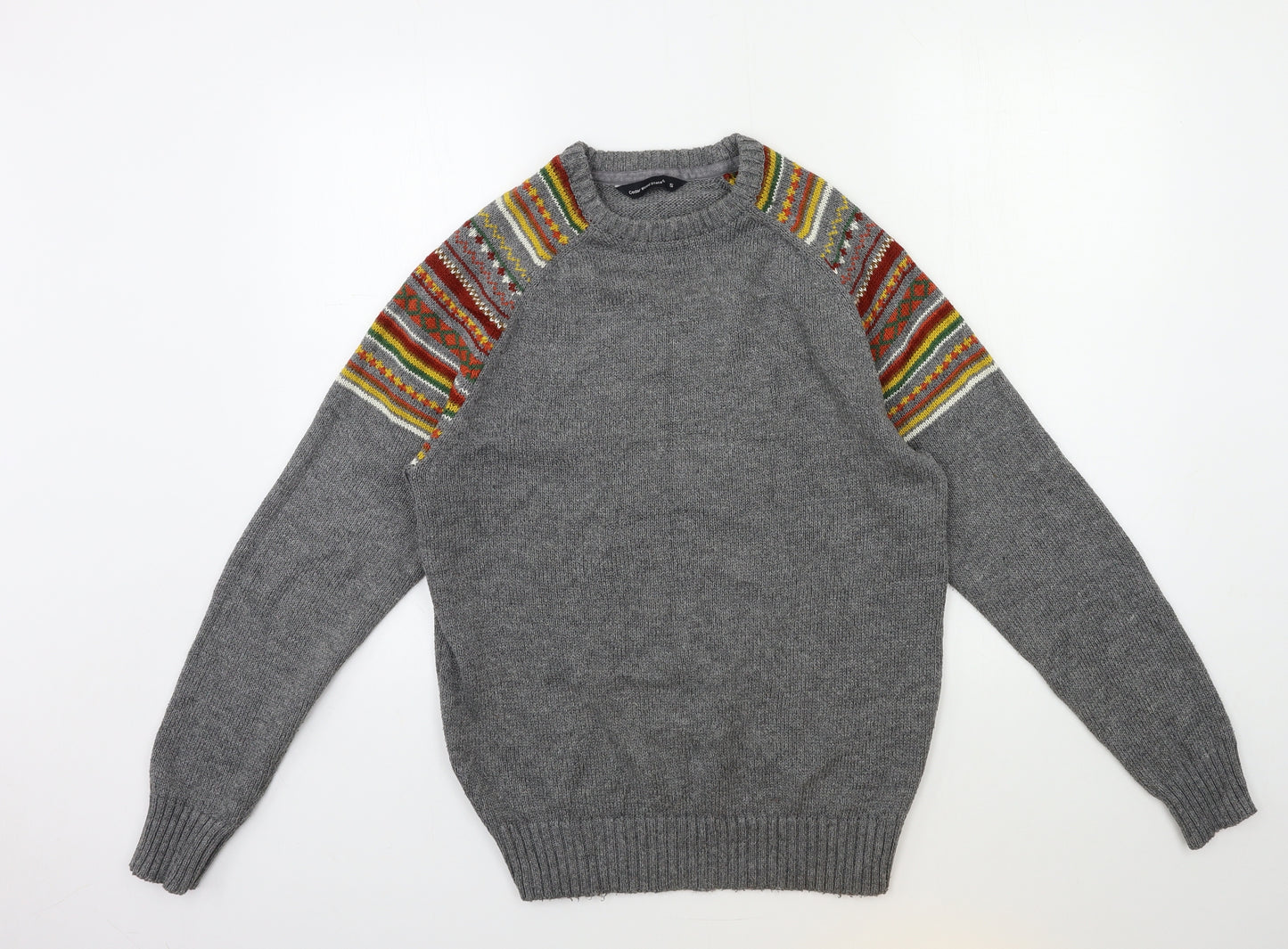 Cedar Wood State Mens Grey  Knit Pullover Jumper Size S