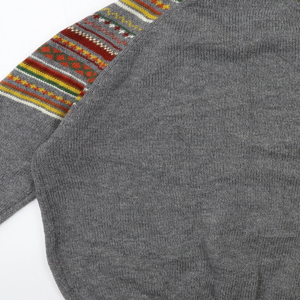 Cedar Wood State Mens Grey  Knit Pullover Jumper Size S