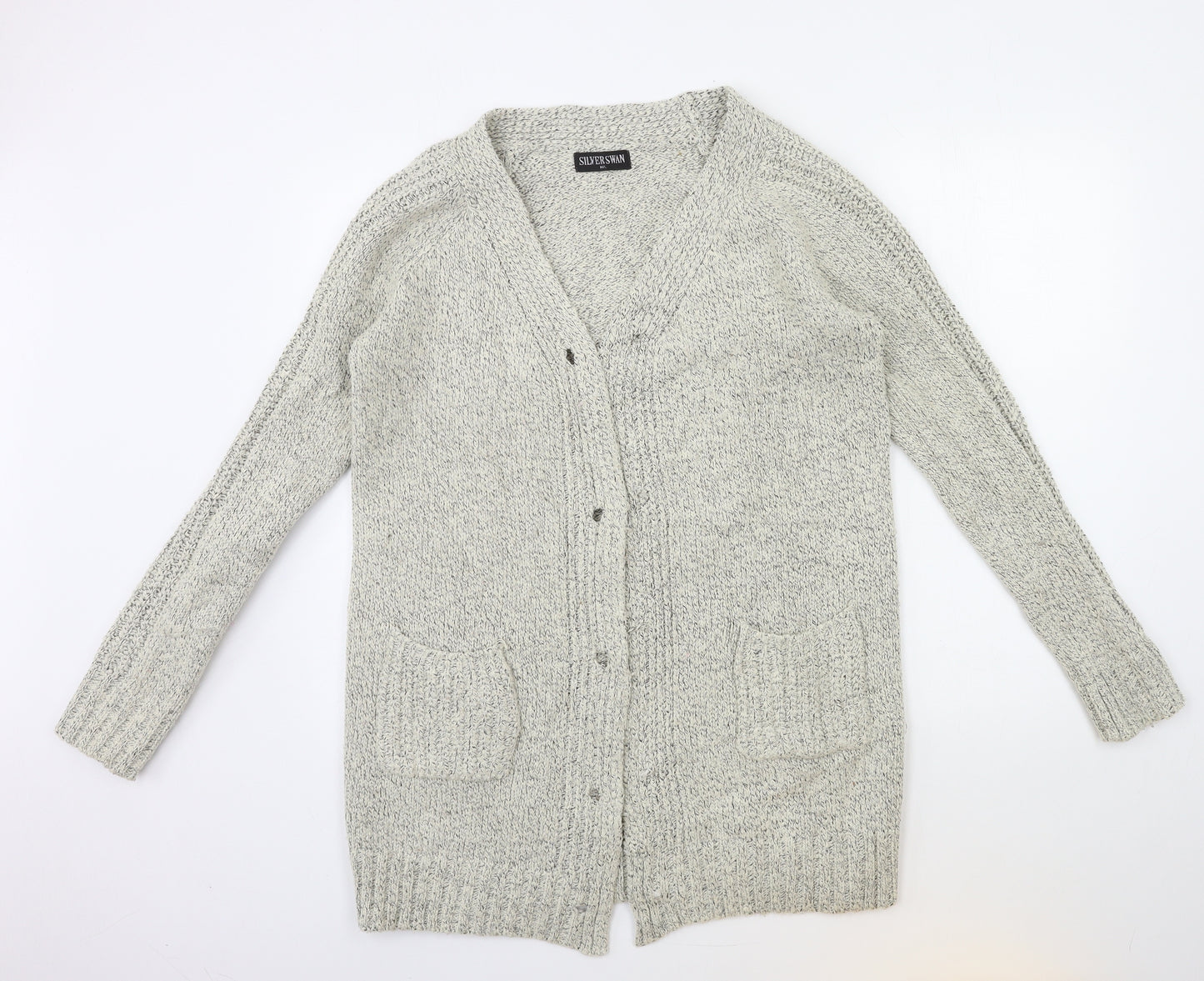 Silver Swan Womens Beige  Knit Cardigan Jumper Size M