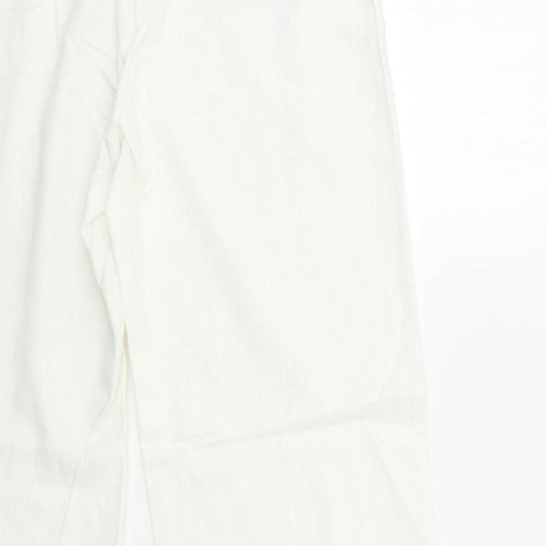 M&Co Womens White   Trousers  Size 10 L30 in