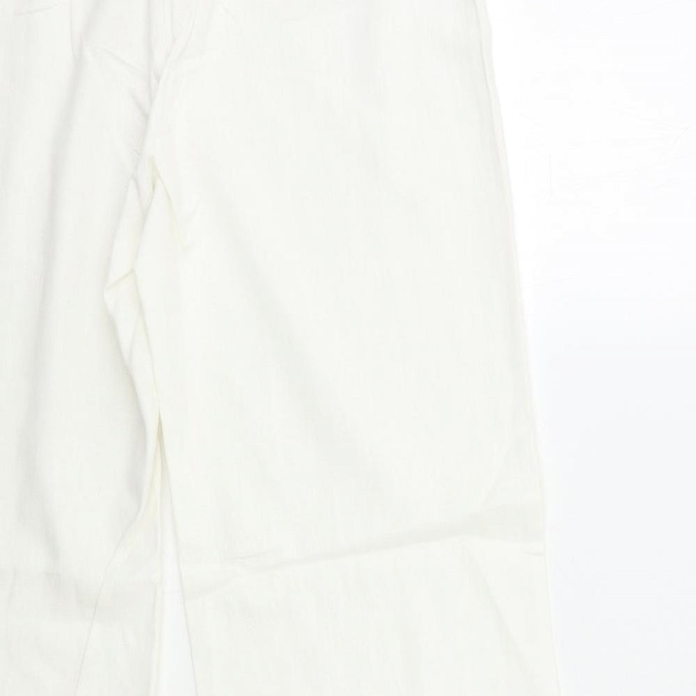 M&Co Womens White   Trousers  Size 10 L30 in