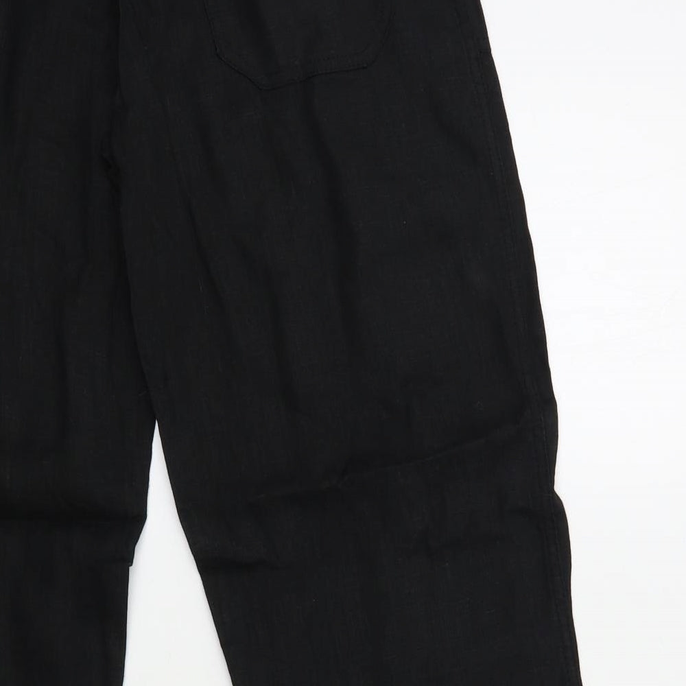 Denim & Co. Womens Black   Trousers  Size 10 L29 in