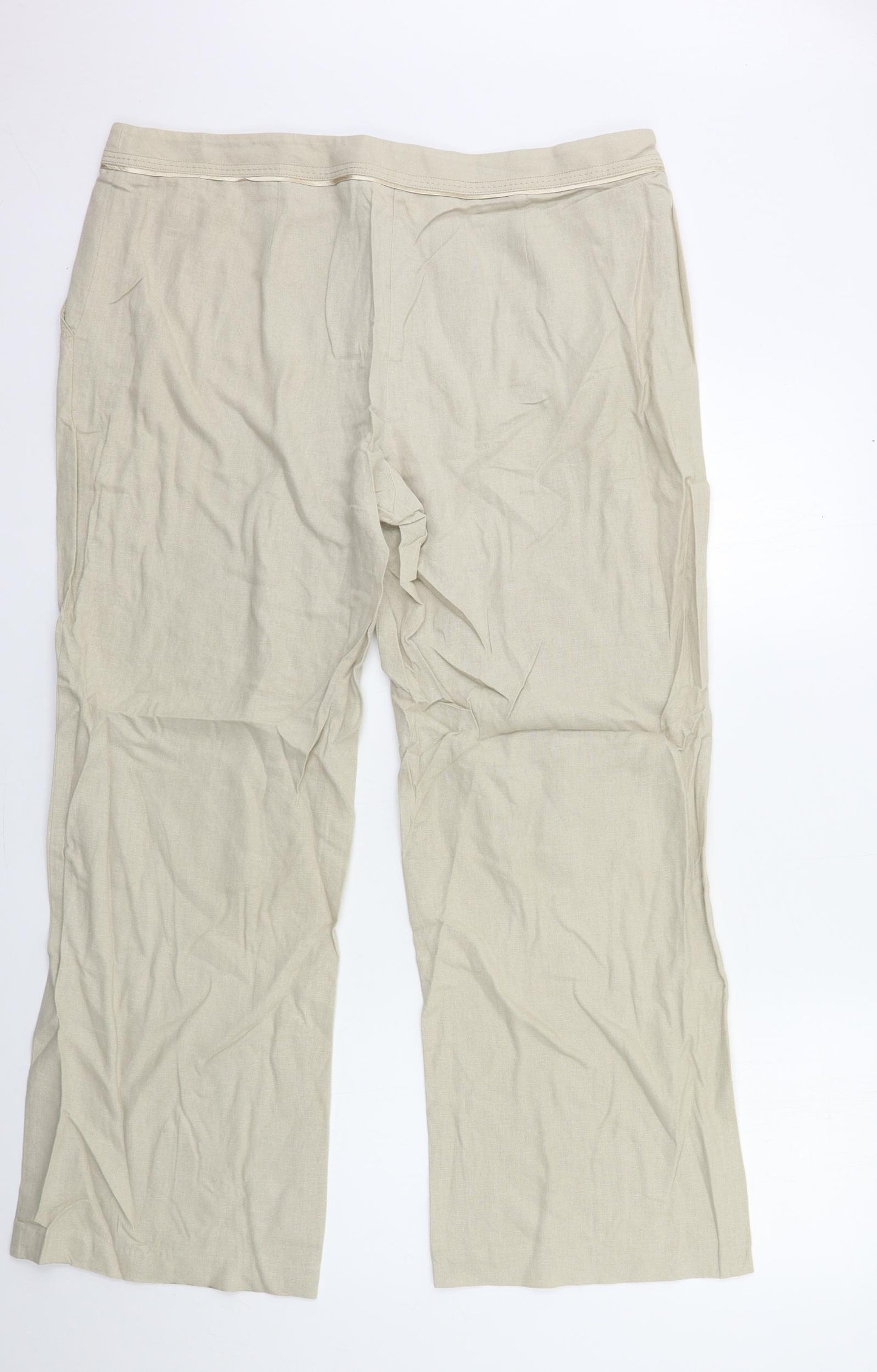 Marks and Spencer Womens Beige   Trousers  Size 18 L30 in