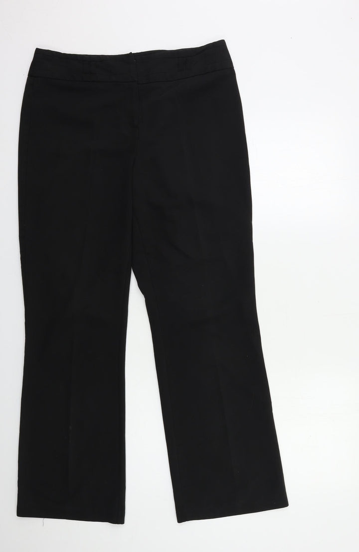 BHS Womens Black Trousers Size 12 L30 in