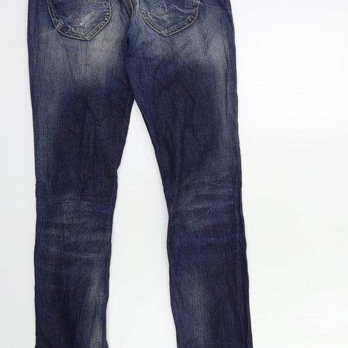 Pepe Jeans Womens Blue  Denim Straight Jeans Size 27 in L32 in