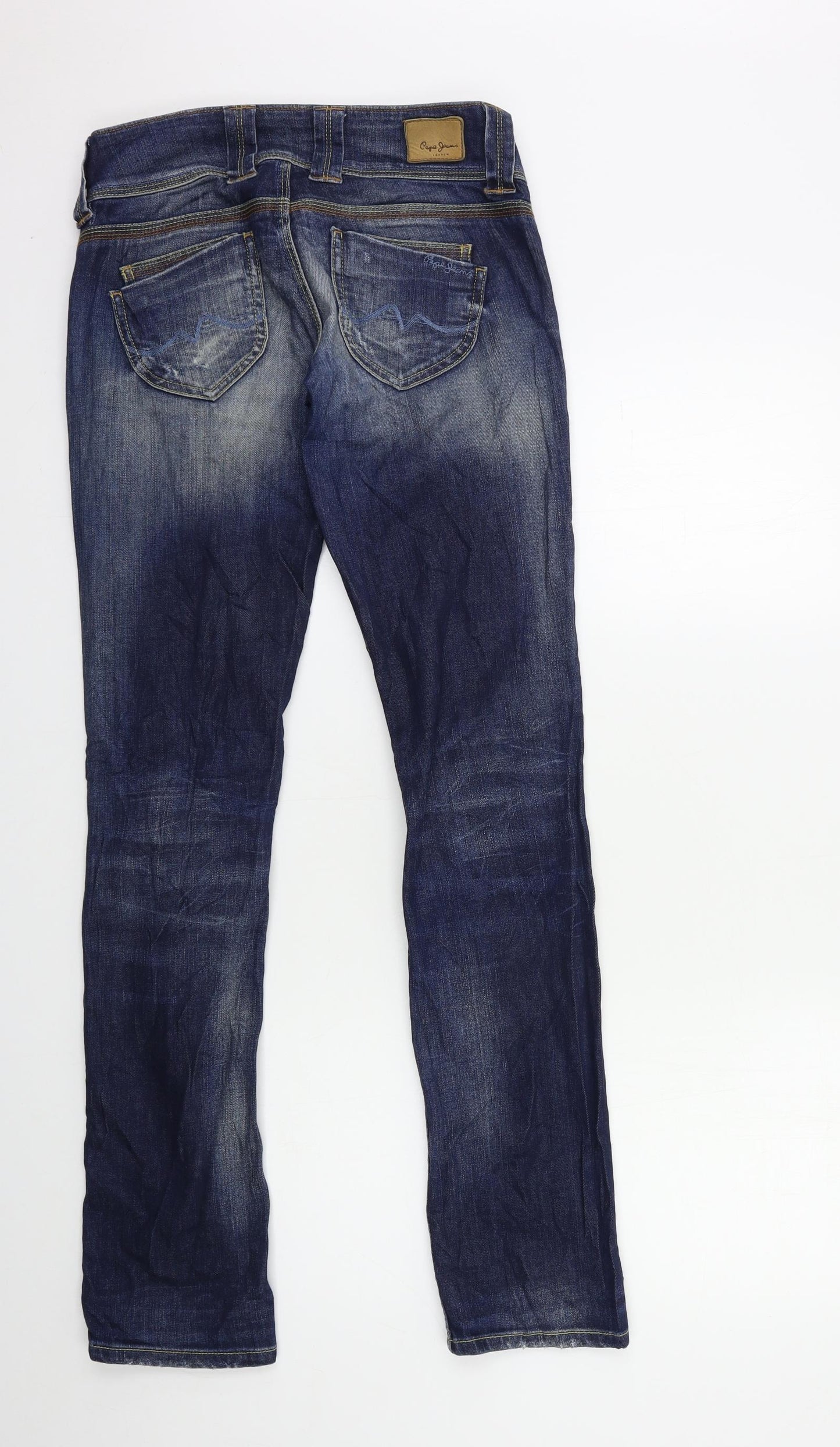 Pepe Jeans Womens Blue  Denim Straight Jeans Size 27 in L32 in