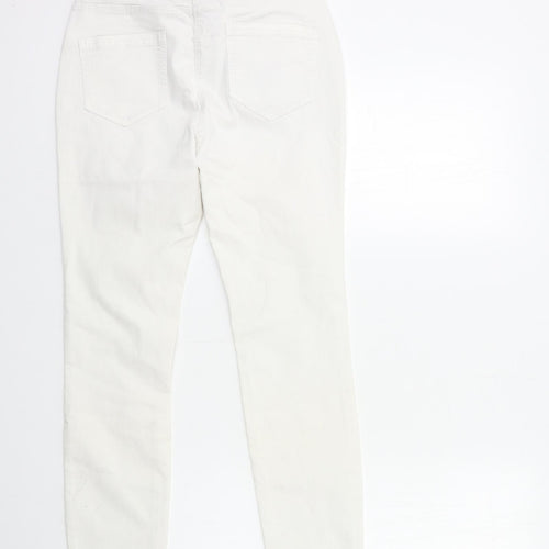 George Womens White  Denim Jegging Jeans Size 10 L25 in