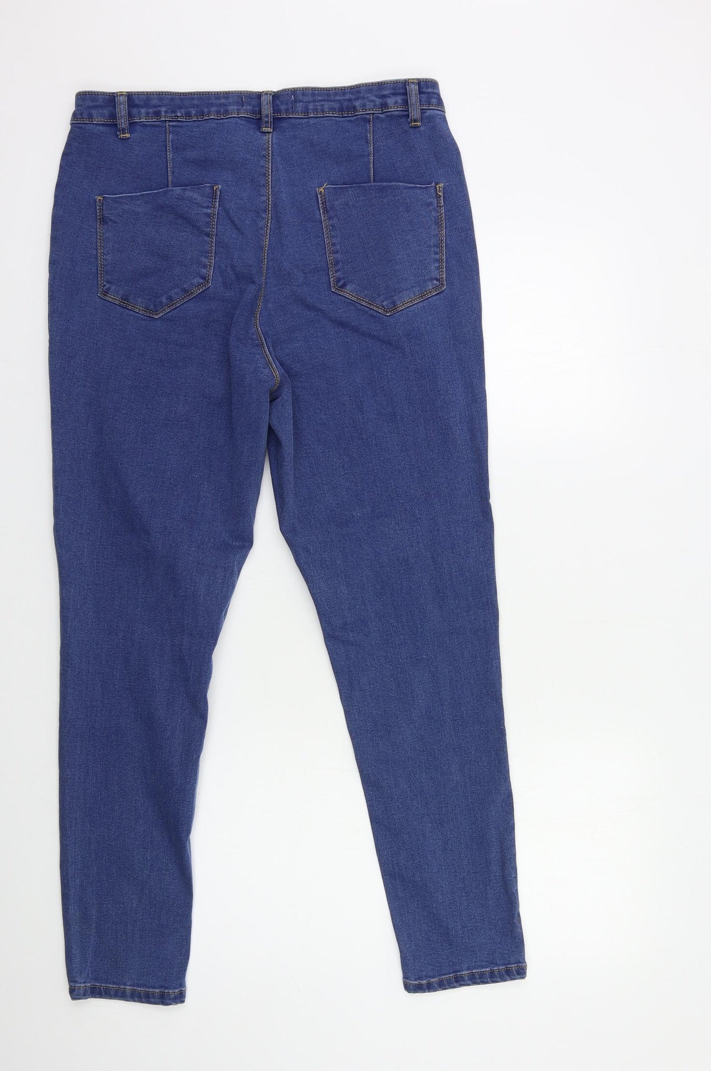 Dorothy Perkins Womens Blue  Denim Skinny Jeans Size 16 L28 in