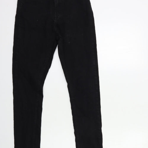 PRETTYLITTLETHING Womens Black  Denim Skinny Jeans Size 8 L28 in