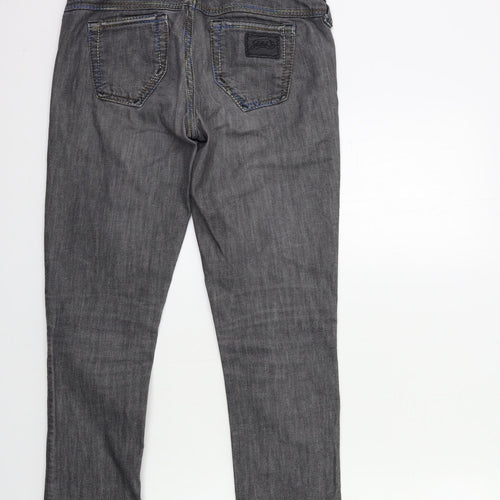 Preworn Womens Grey  Denim Skinny Jeans Size 27 in L29 in