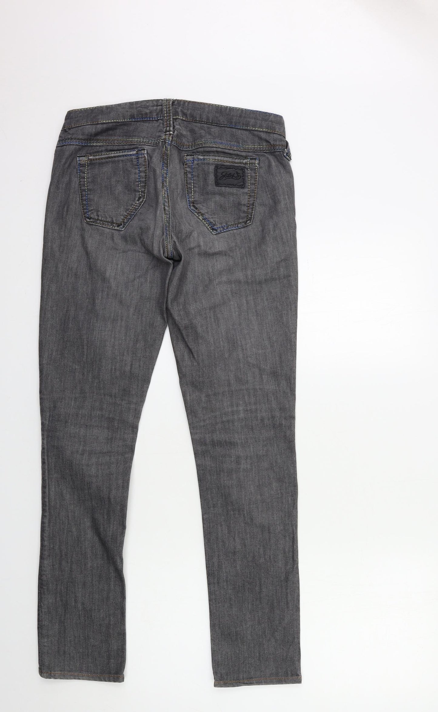 Preworn Womens Grey  Denim Skinny Jeans Size 27 in L29 in